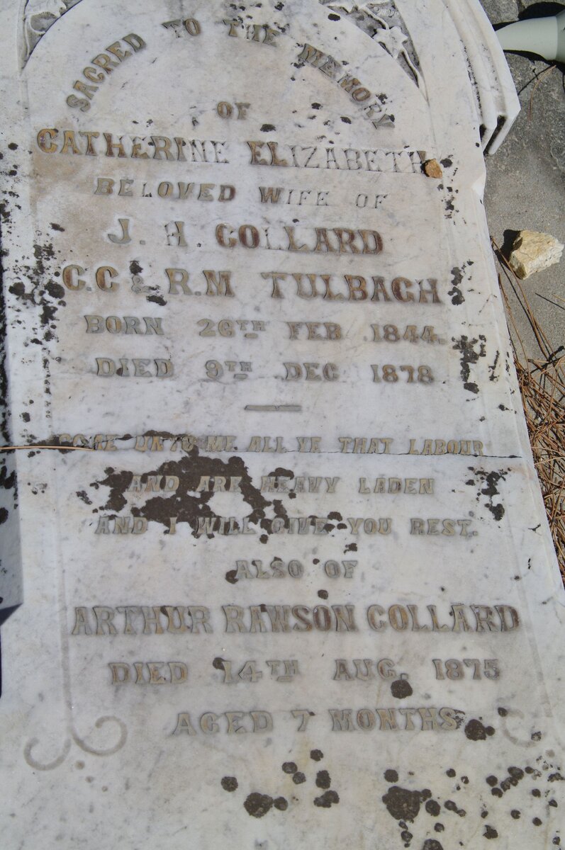 COLLARD Catherine Elizabeth 1844-1878 :: COLLARD Arthur Rawson -1875