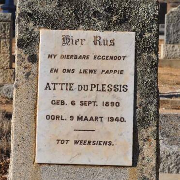 PLESSIS Attie, du 1890-1940