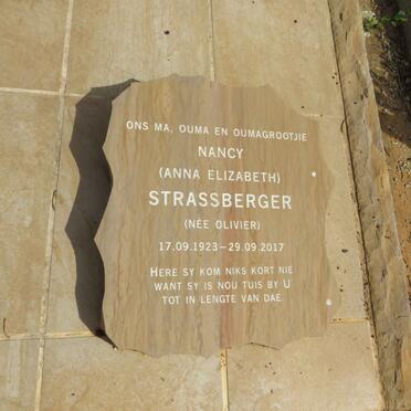 STRASSBERGER Anna Elizabeth nee OLIVIER 1923-2017