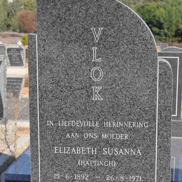 VLOK Elizabeth Susanna nee HATTINGH 1892-1971