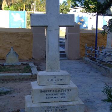 FOSTER Robert A.E.W. 1843-1910 &amp; Lydia M. SHAWE 1850-1927