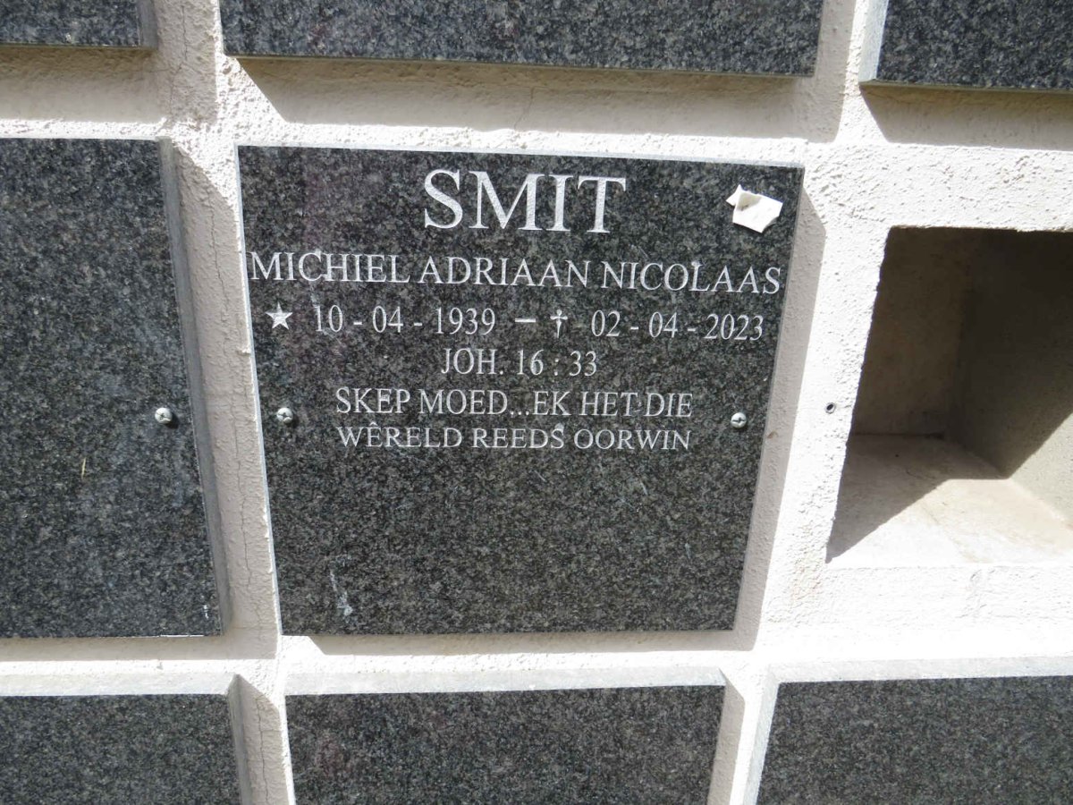 SMIT Michiel Adriaan Nicolaas 1939-2023