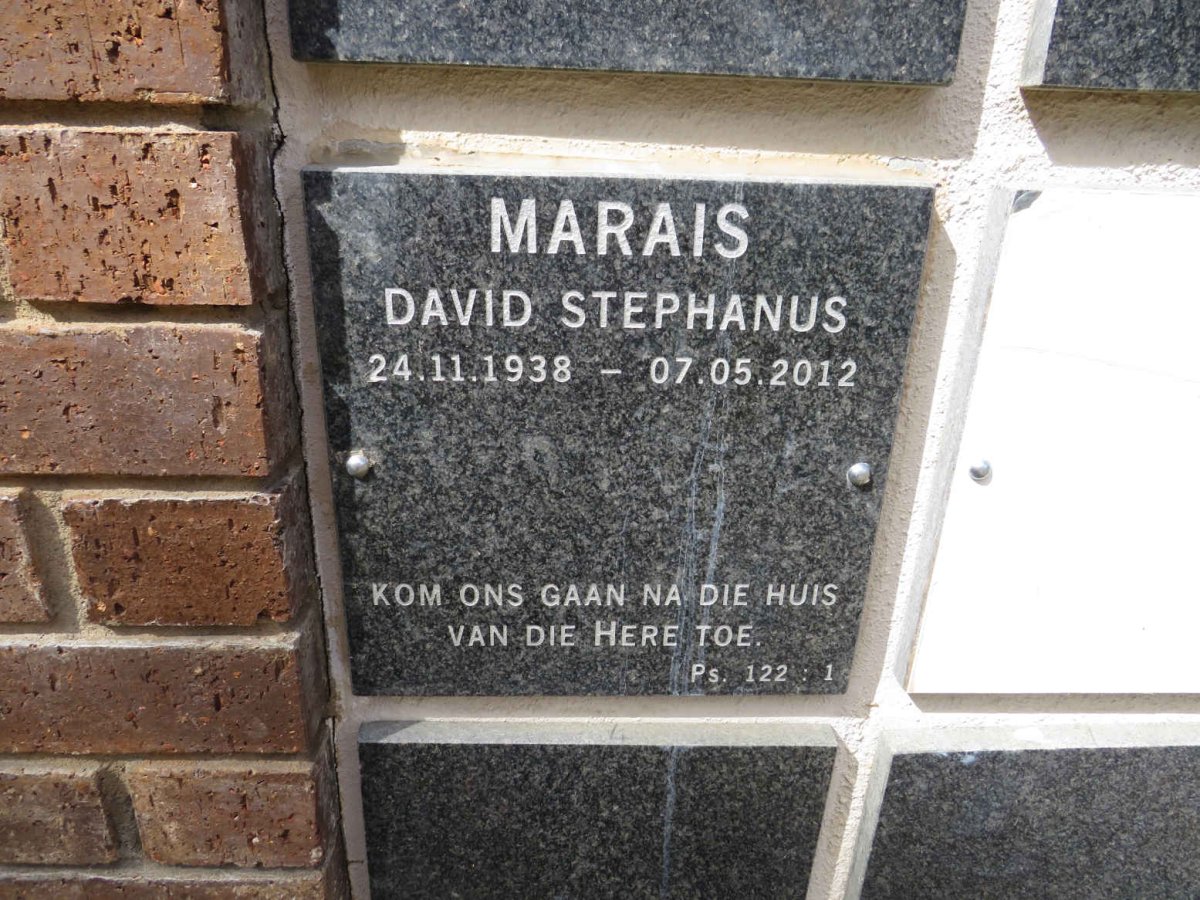 MARAIS David Stephanus 1938-2012