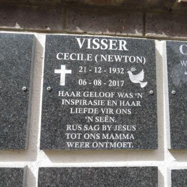 VISSER Cecile nee NEWTON 1932-2017