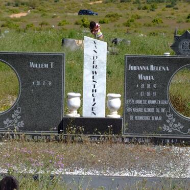 WESTHUIZEN Willem T., van der 1939- &amp; Johanna Helena Maria 1943-1997