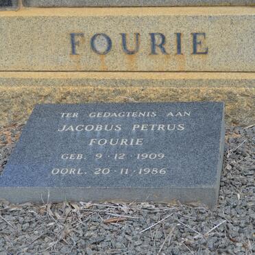 FOURIE Jacobus Petrus 1909-1986