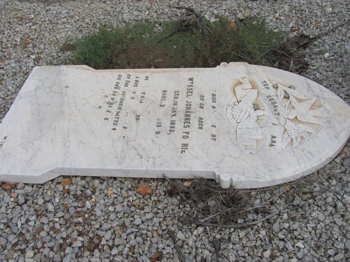 FOURIE Wessel Johannes 1882-1930