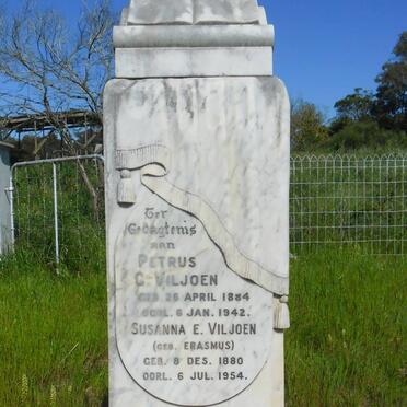VILJOEN Petrus C. 1884-1942 &amp; Susanna E. ERASMUS 1880-1954