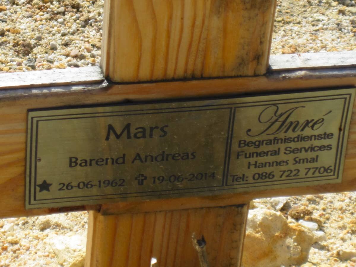 MARS Barend Andreas 1962-2014
