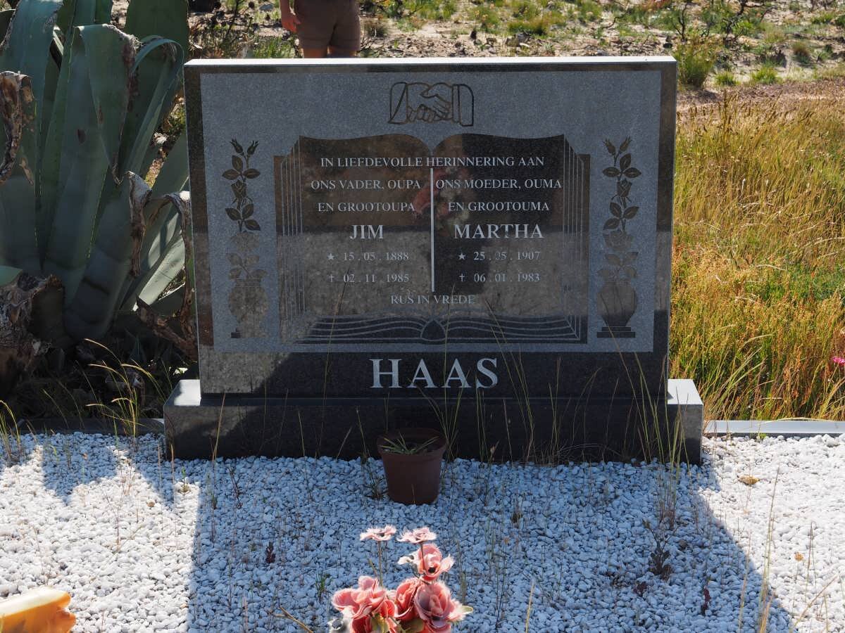 HAAS Jim 1888-1985 &amp; Martha 1907-1983
