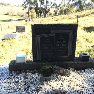 ? Edgar George 1955-1990 &amp; Aletta Christina 1913-1993