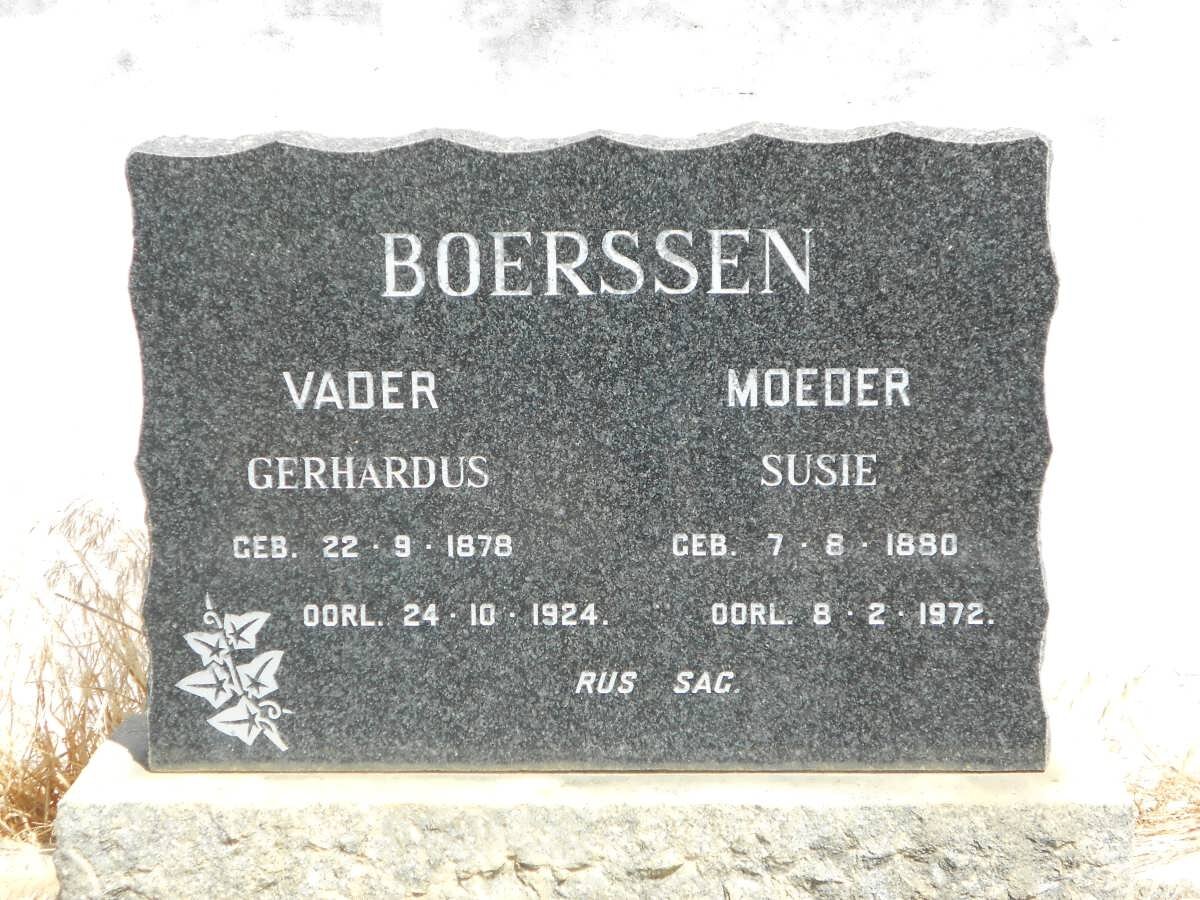 BOERSSEN Gerhardus 1878-1924 &amp; Susie 1890-1972
