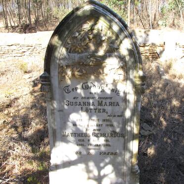 LOTTER Mattheus Gerhardus 1891-1919 &amp; Susanna Maria DE WET 1870-1899