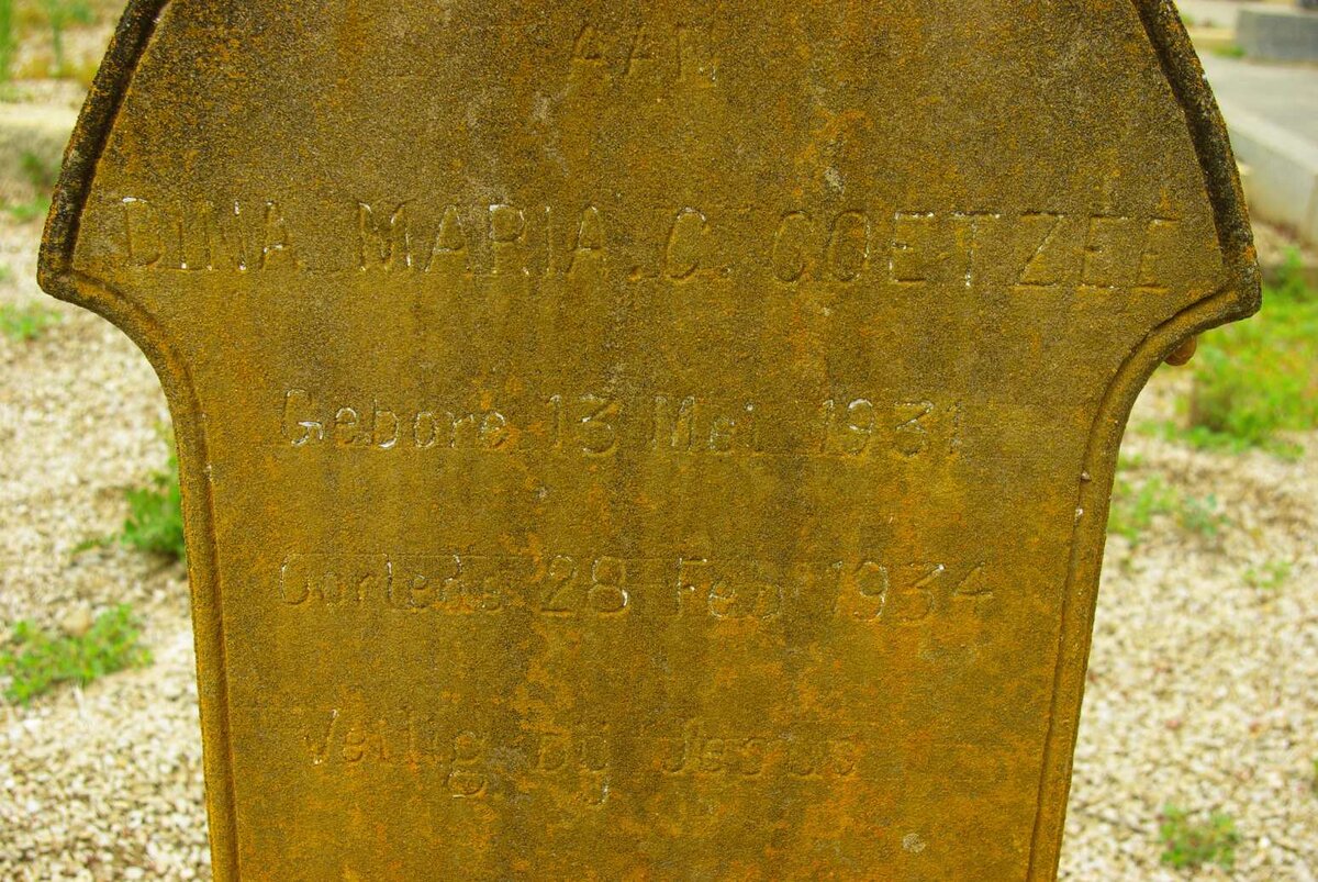 COETZEE Dina Maria C. 1931-1934