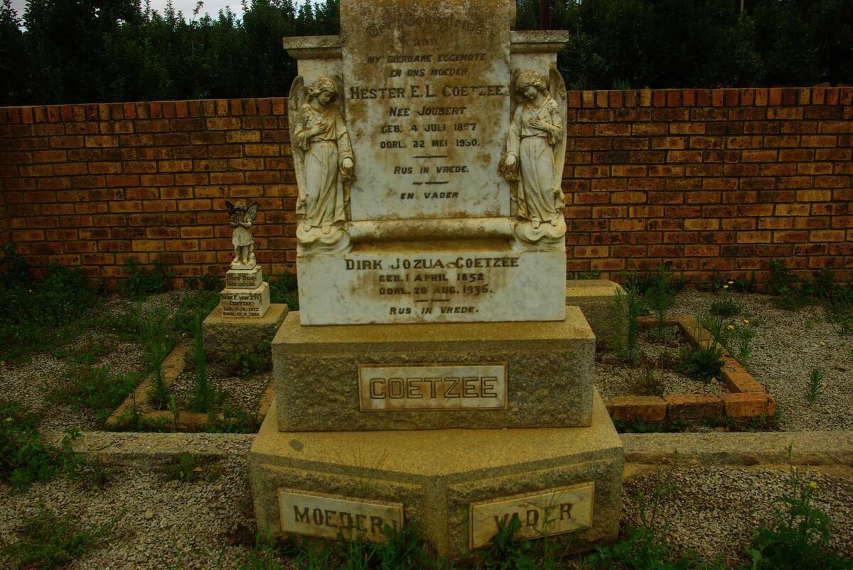 COETZEE Dirk Jozua 1852-1936 &amp; Hester E.L. JOUBERT 1857-1930