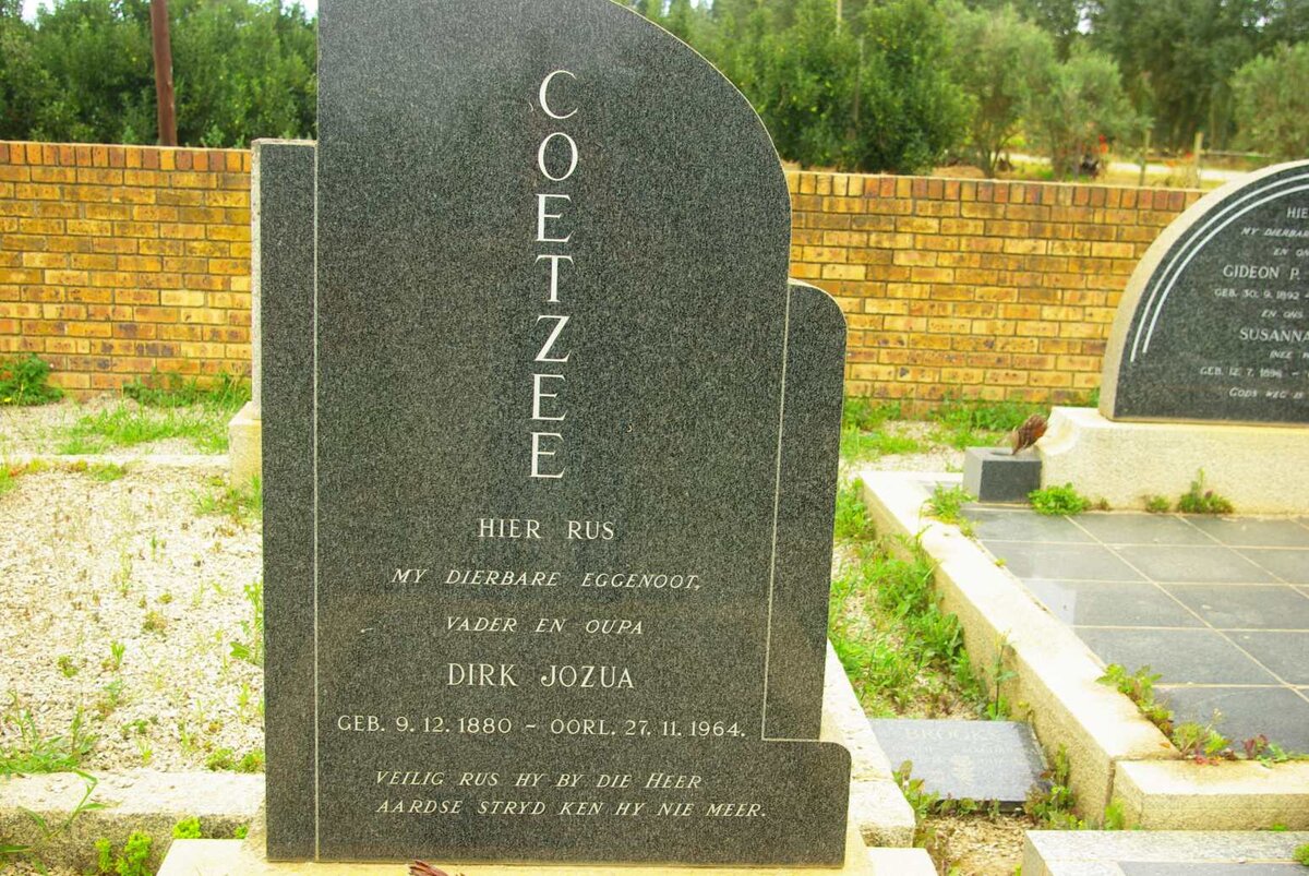 COETZEE Dirk Jozua 1880-1964