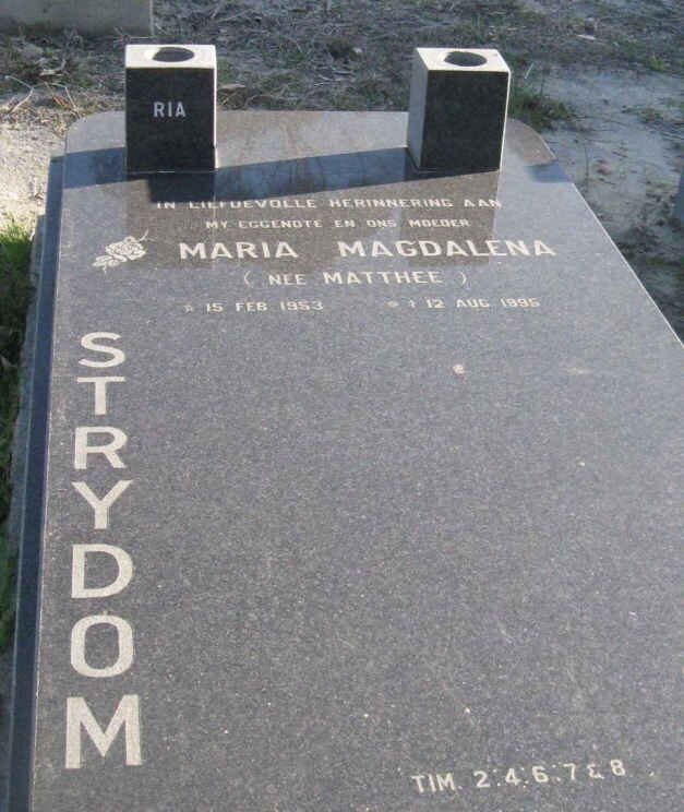STRYDOM Maria Magdalena nee MATTHEE 1953-199?