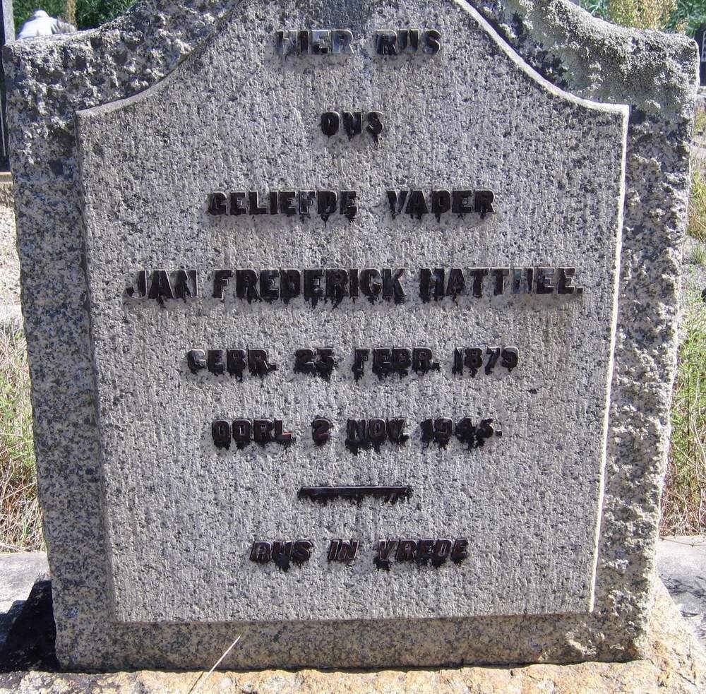 MATTHEE Jan Frederick 1879-1945