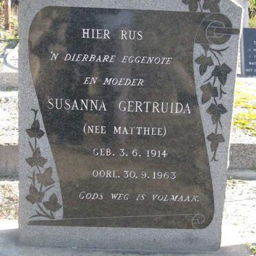 MATTHEE Susanna Gertruida nee MATTHEE 1914-1963