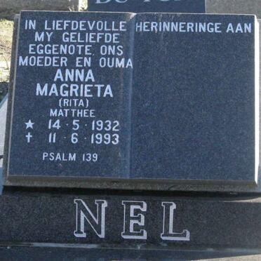 NEL Anna Magrieta nee MATTHEE 1932-1993