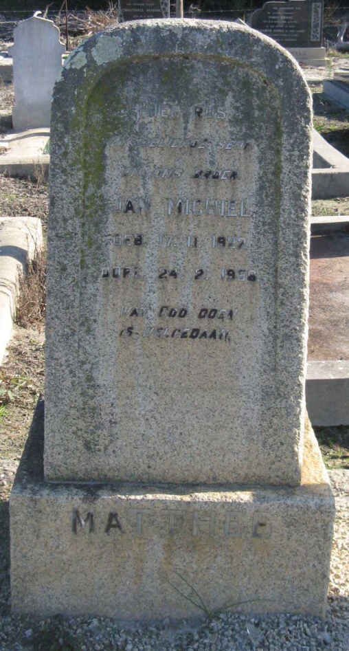 MATTHEE Jan Michiel 1922-1956