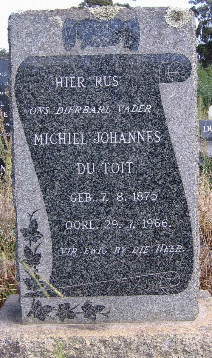 TOIT Michiel Johannes, du 1875-1966