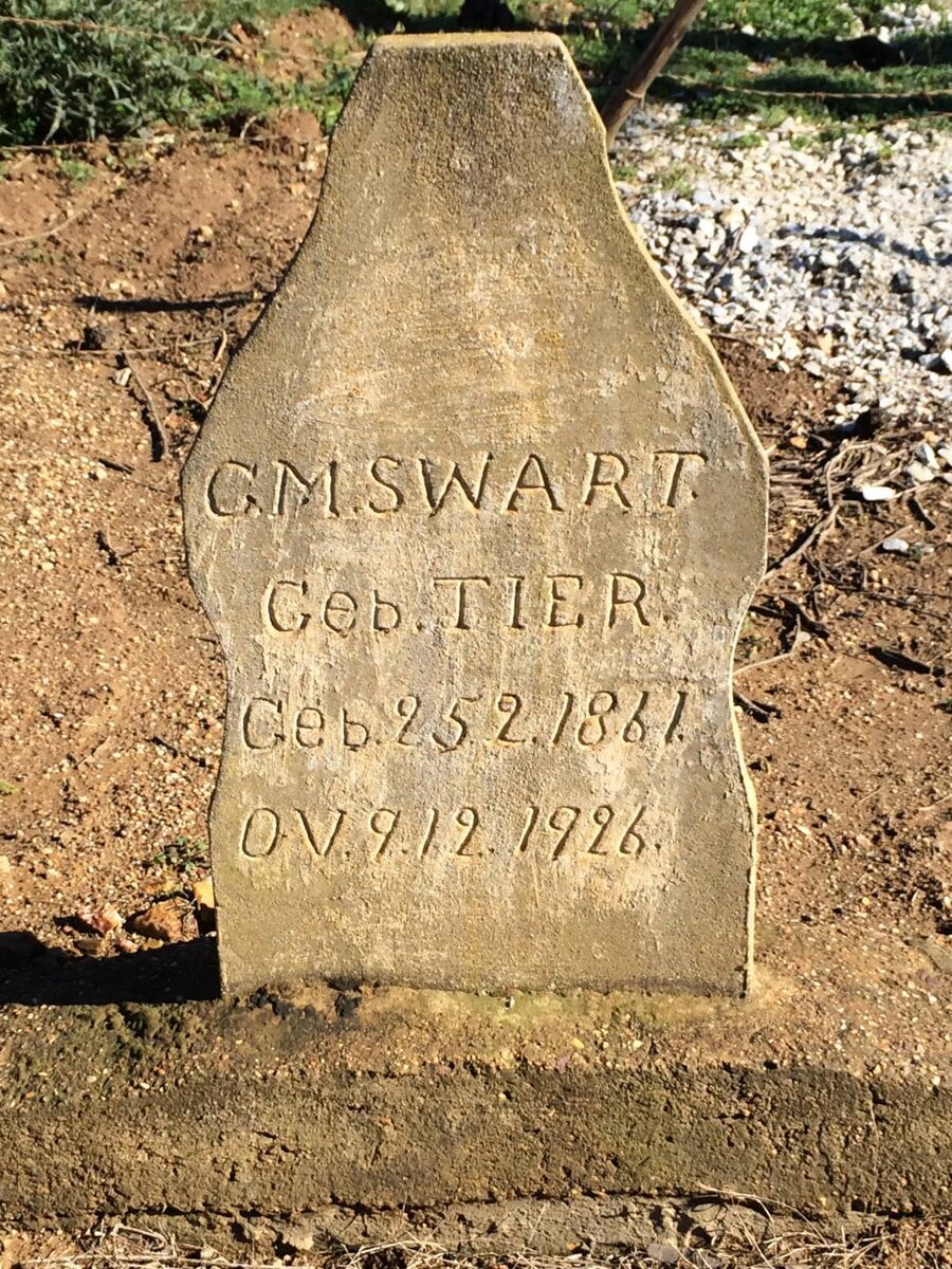 SWART G.M. nee TIER 1861-1926