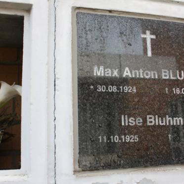 BLUHM Max Anton 1924-1998 &amp; Ilse 1925-