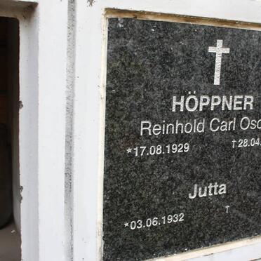 HÖPPNER Reinhold Carl Oscar 1929-2001 &amp; Jutta 1932-