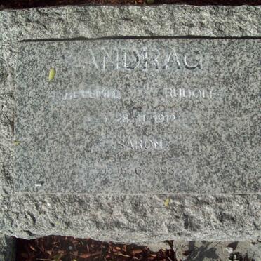 ANDRAG ? Rudolf 1912-  :: ANDRAG Saron -1993