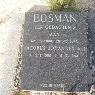 BOSMAN Jacobus Johannes 1908-1983