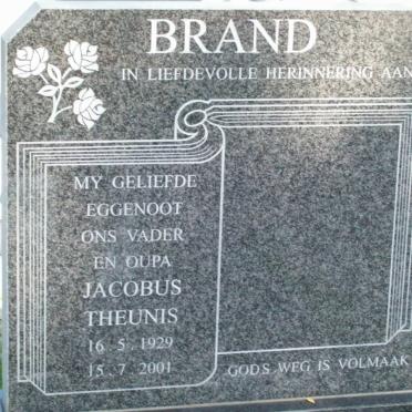 BRAND Jacobus Theunis 1929-2001