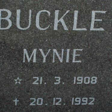 BUCKLE Mynie 1908-1992