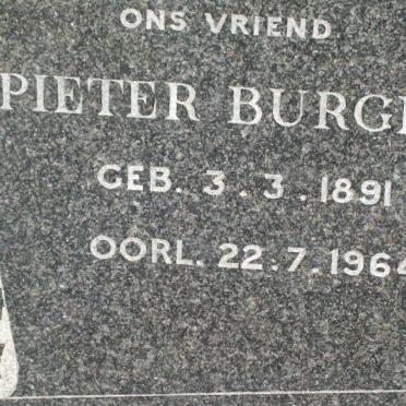 BURGER Pieter 1891-1964