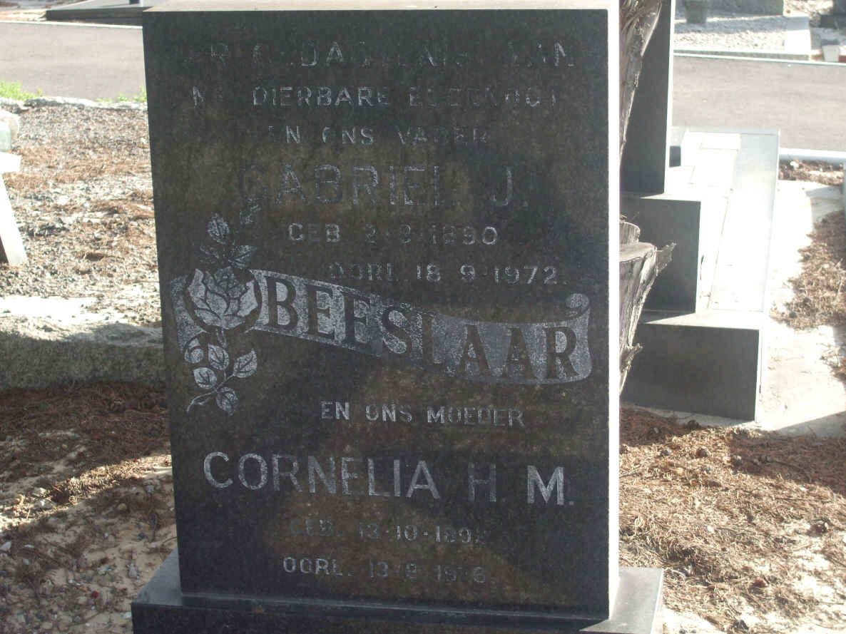 BEESLAAR Gabriel J. 1890-1972 &amp; Cornelia H.M. 1892-1976