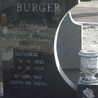 BURGER Johannes Hendrik 1923-1978