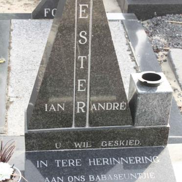 BESTER Ian Andre 1972-1972 :: BESTER Andries Jacobus 1945-2012
