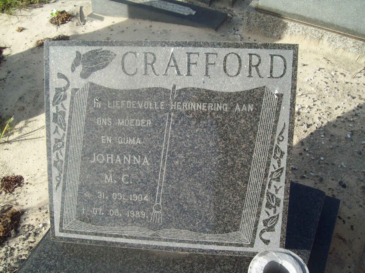 CRAFFORD Johanna M.C. 1904-1989