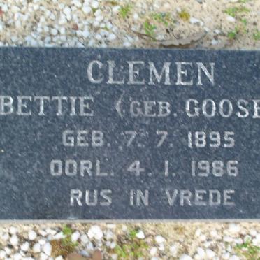 CLEMEN Bettie nee GOOSEN 1895-1986