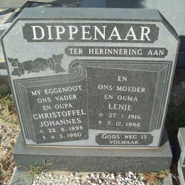 DIPPENAAR Christoffel Johannes 1898-1980 &amp; Lenie 1916-1986