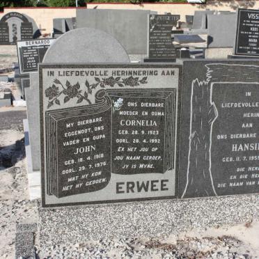 ERWEE Jack 1918-1976 &amp; Cornelia 1923-1992 :: ERWEE Hansie 1955-1973