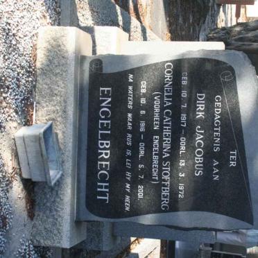 ENGELBRECHT Dirk Jacobus 1917-1972 &amp; Cornelia Catherina STOFFBERG formerly ENGELBRECHT 1916-2001