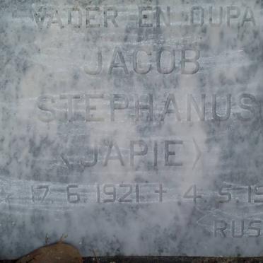 ERASMUS Jacob Stephanus 1921-1984