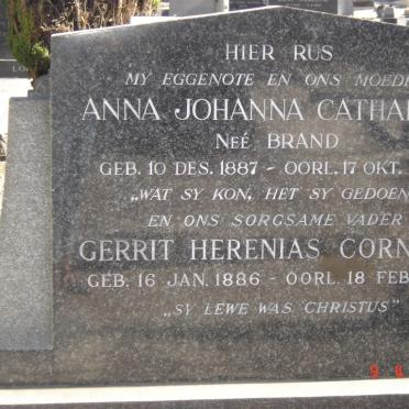 ENGELBRECHT Gerrit Herenias Cornelus 1886-1961 &amp; Anna Johanna Catharina BRAND 1887-1954