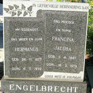 ENGELBRECHT Hermanus 1877-1972 &amp; Francina Jacoba 1887-1979