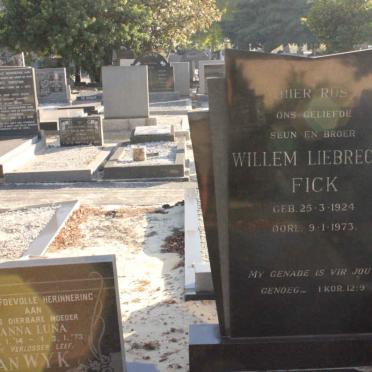 FICK Willem Liebrecht 1924-1973