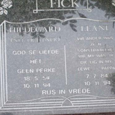 FICK Hildegard 1954-1994 &amp; Leani 1894-1994