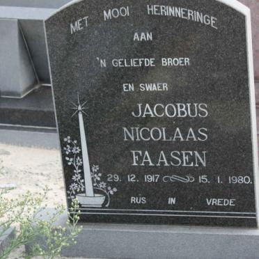 FAASEN Jacobus Nicolaas 1917-1980