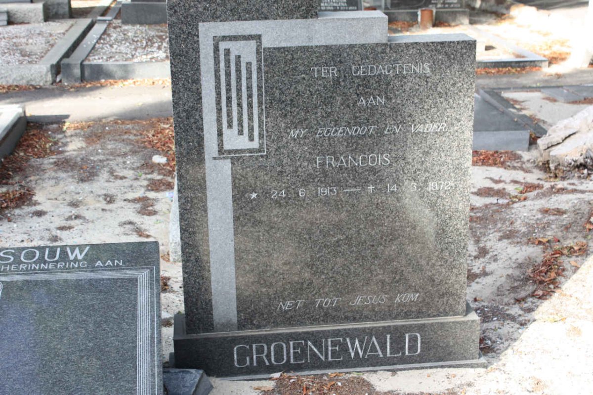 GROENEWALD Francois 1913-1972