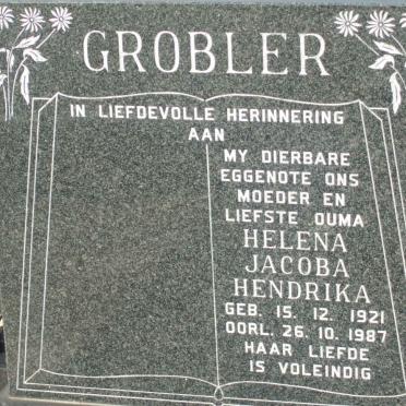 GROBLER Helena Jacoba Hendrika 1921-1987